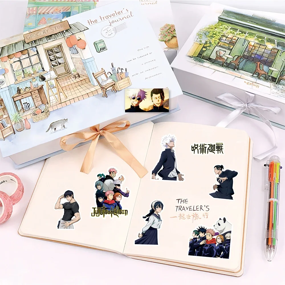 10/30/80pcs Cartoon Jujutsu Kaisen Stickers DIY Laptop Skateboard Kids Cool Sticker Itadori Yuji Satoru Gojo Anime Decal Toys image 5