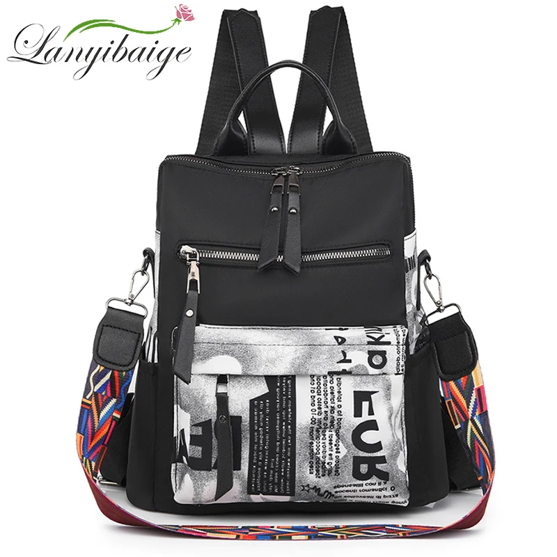 2023 New Luxury Designer Printed Backpack Waterproof Oxford Fabric Ladies Backpack Large Capacity Travel Bag