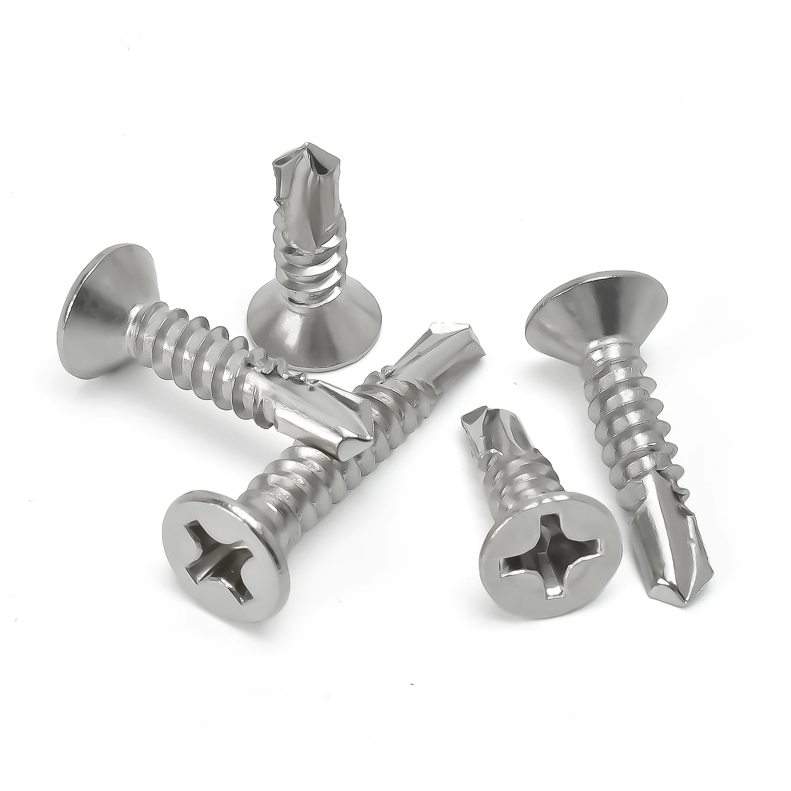 Phillips Drilling Screws 410 Stainless Steel Woodworking Metalwork Drywall Flat Head  Countersunk Insert Self Tapping Screws