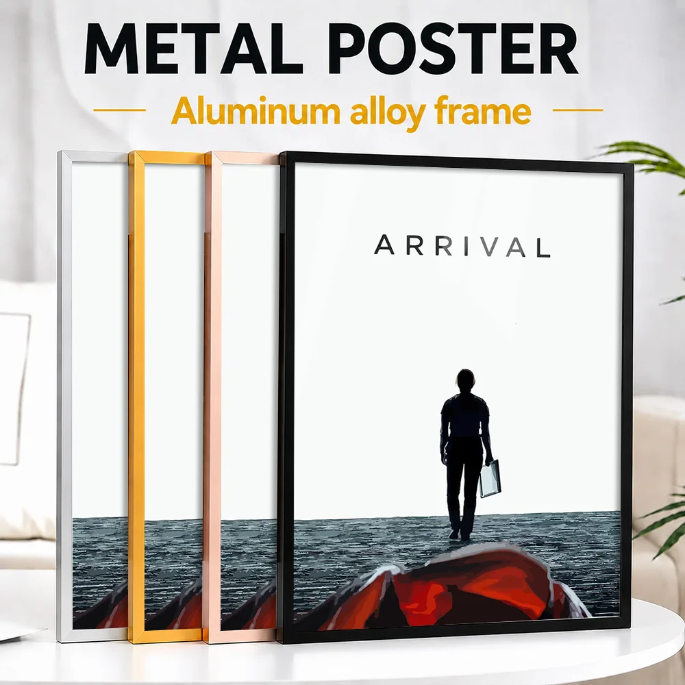 Arrival Movie Framed Metal Poster Personalized Photo Minimalist Scene Style Wall Art For Living Room Thoughtful Cinephile Gift