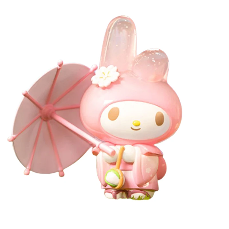 Echt Sanrio Figuur Blossom En Wagashi Serie Pompompurin Mymelody Kuromi Cinnamoroll Actie Beeldjes Model Poppen Kinderen Speelgoed - afbeelding 2
