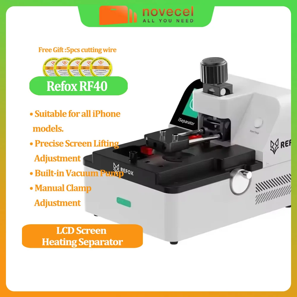 REFOX RF40 Semi-automatic Screen Separate Machine for iPhone 16 Pro Max All Series LCD Screen Heating Separation Repair Tool
