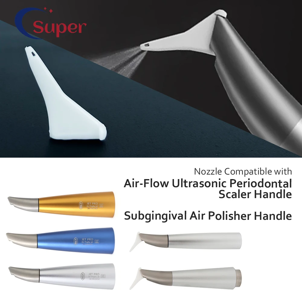 

5pcs Dental tips Air polisher Subgingival sandblaster Nozzle Part For Air flow Ultrasonic Scaler handpiece Dentistry material