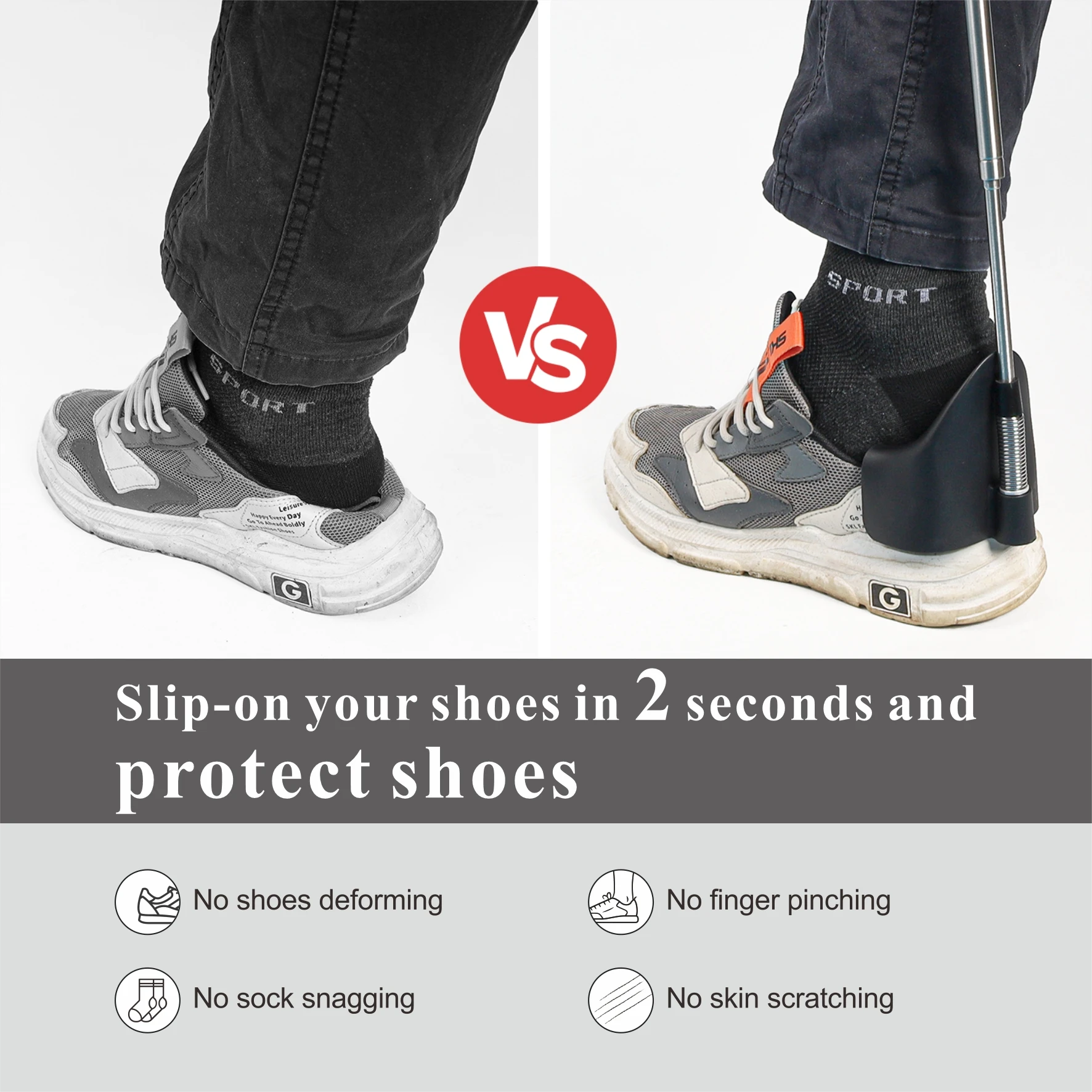 Shoe Horn Long Handle for Seniors-10-31 Telescopic Shoehorns For Men Pregnant Woman Gifts Elderly Dad