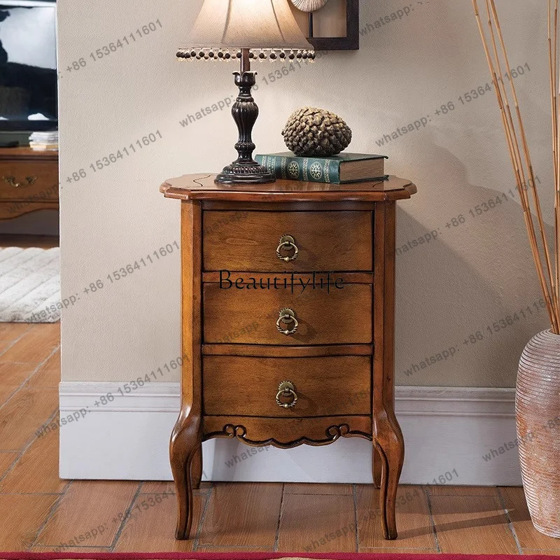 FG Bedside table American European storage three-drawer small cabinet