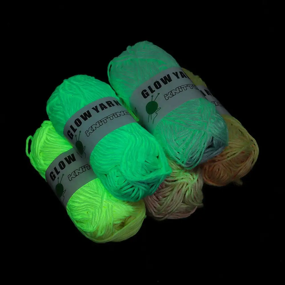 DIY Novel Functional Handmade Sewing Knitting Wool Glow in the Dark Hand Knitted Luminous Chunky Yarn