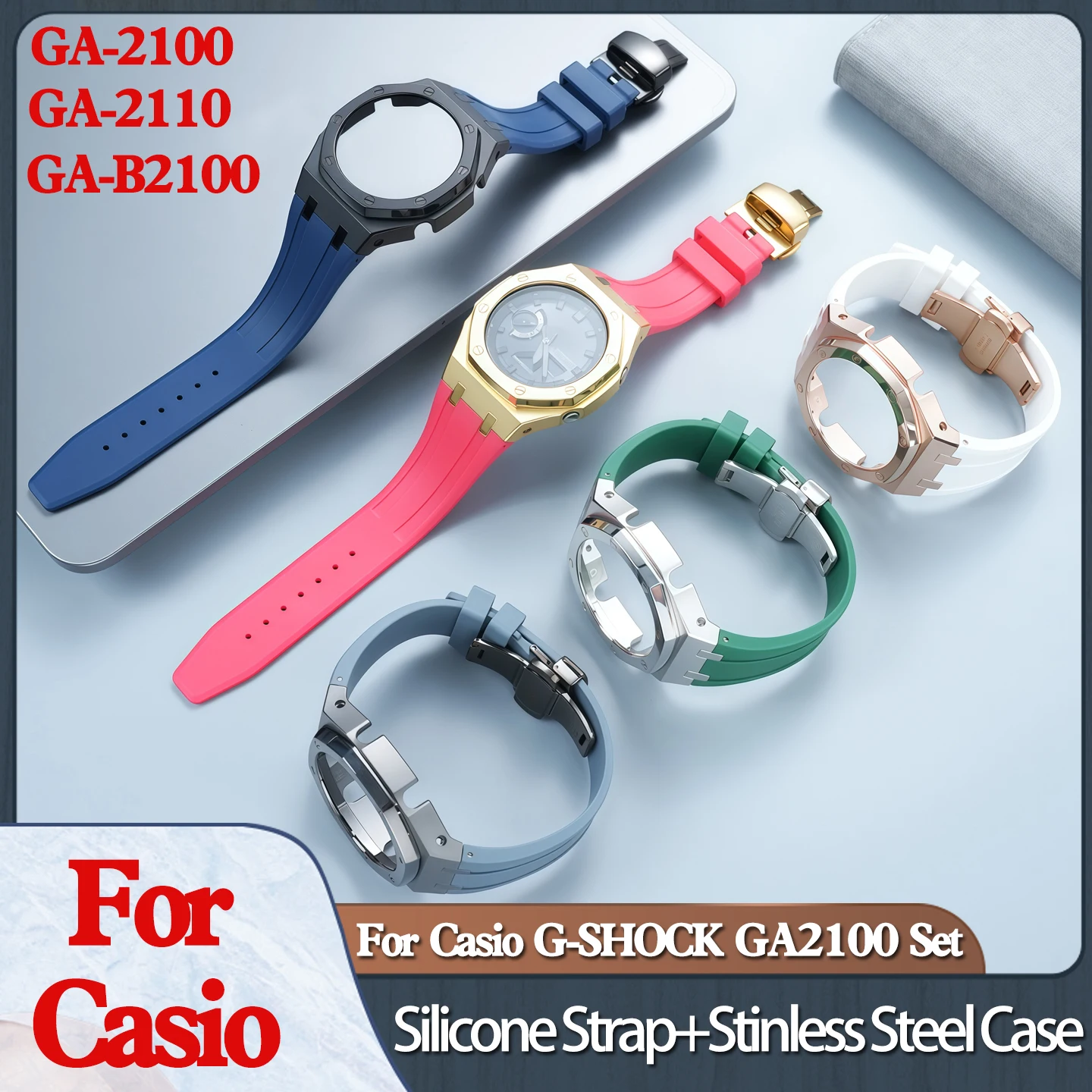 ga2100-strap-case-set-for-casio-g-shock-farmhouse-oak-ga-2100-ga2110-ga-b2100-modified-silicone-strap-prem-stainless-steel-case