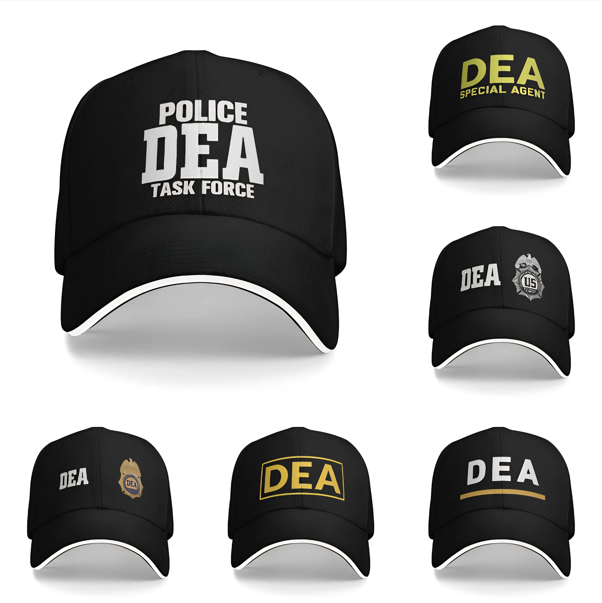 DEA US Federal Interdiction Agency Police Fans Baseball Cap Hip Hop  Sandwich Hat for Men Women Adjustable Hats Cap Activities