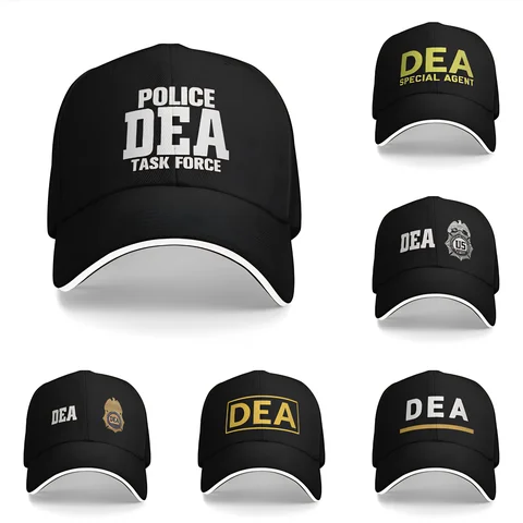 DEA 米国連邦阻止機関警察ファン野球帽ヒップホップサンドイッチハット男性用女性用調節可能な帽子キャップアクティビティ