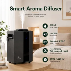 NAMSTE HVAC Essential Oil Aroma Diffuser Bluetooth Wifi Diffuser Aroma Professional Fragrance Scent Home Appliance Air Freshener