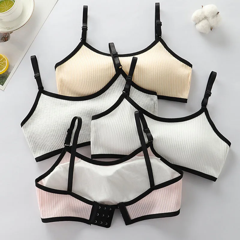 

1pcs Teens Sport Underwears Girls No Steel Ring Sport Underwear Training Bras Soft Skin-Friendly Middle High School Student Bras