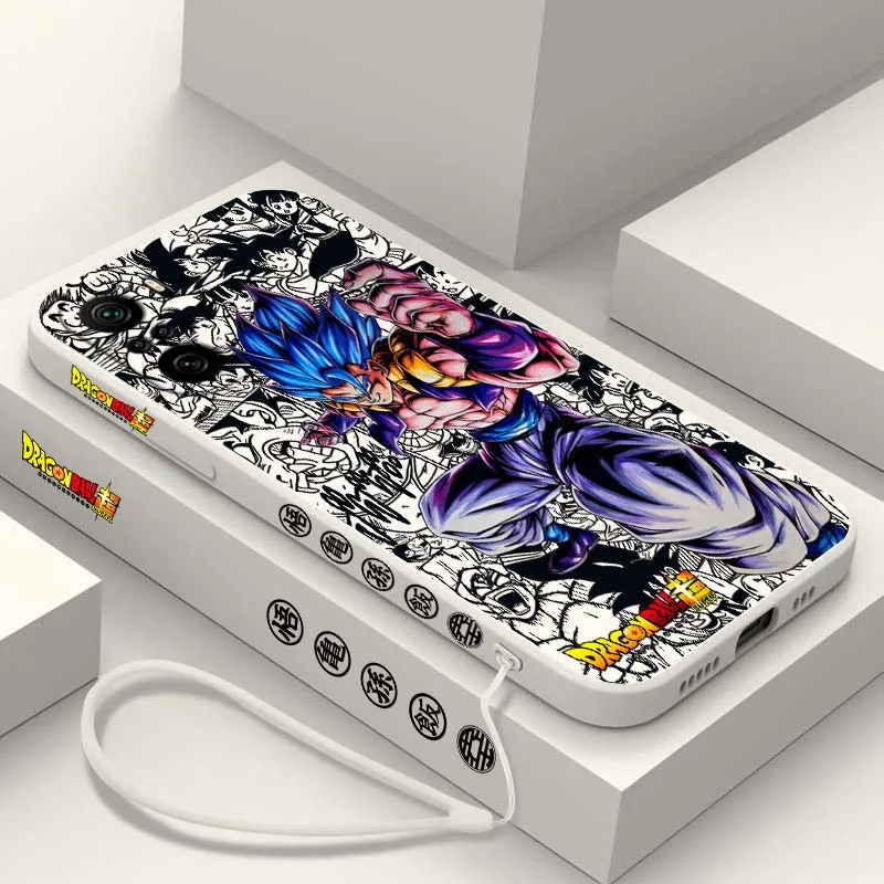 D-Dragon Ball Son Goku Cool Cover For Xiaomi Redmi Note 14 13 12 11 10 9 8 Pro Plus 4G 5G Liquid Left Rope Phone case