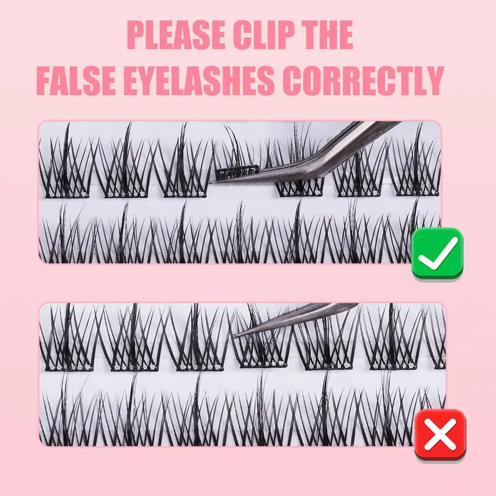 Cílios postiços autoadesivos sem cola, grupo de meninas coreanas, faça você mesmo, cluster de cílios separados, ferramenta de extensão de cílios de anime diy