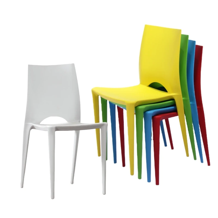 Atacado barato restaurante moderno resistente à prova d'água monoblock empilhamento pp polipropileno pp plástico cadeira de jardim ao ar livre
