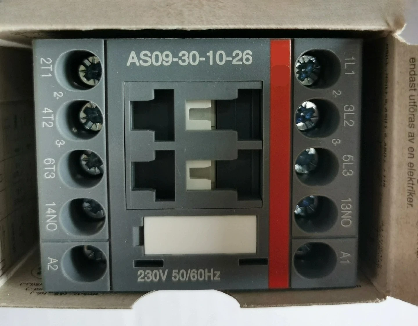 New original Contactor AS09-30-10-26 AC230V 50/60Hz ID 1SBL101001R2610