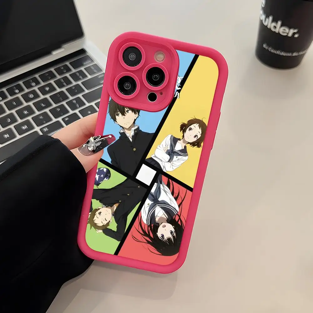 

Чехол для телефона Hyouka Chitanda Oreki для iPhone 17 16 15 14 13 12 11 Air Pro Max Plus, утолщенный, из ТПУ, цветной, роскошный