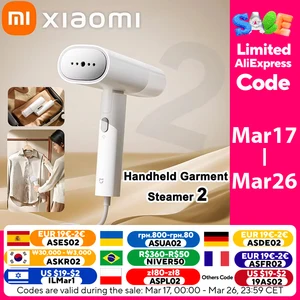 オリジナルのXiaomi Mijiaハンドヘルド衣服蒸し器鉄蒸気掃除機ホーム電気ハンギングダニ除去蒸し器衣服2 10ベストセールス膣汽船-1