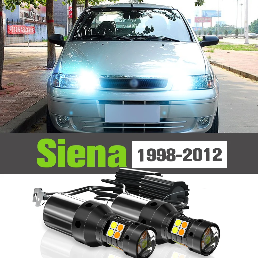 

2x LED Dual Mode Turn Signal+Daytime Running Light DRL Accessories Lamp For Fiat Siena 1998-2012 2006 2007 2008 2009 2010 2011