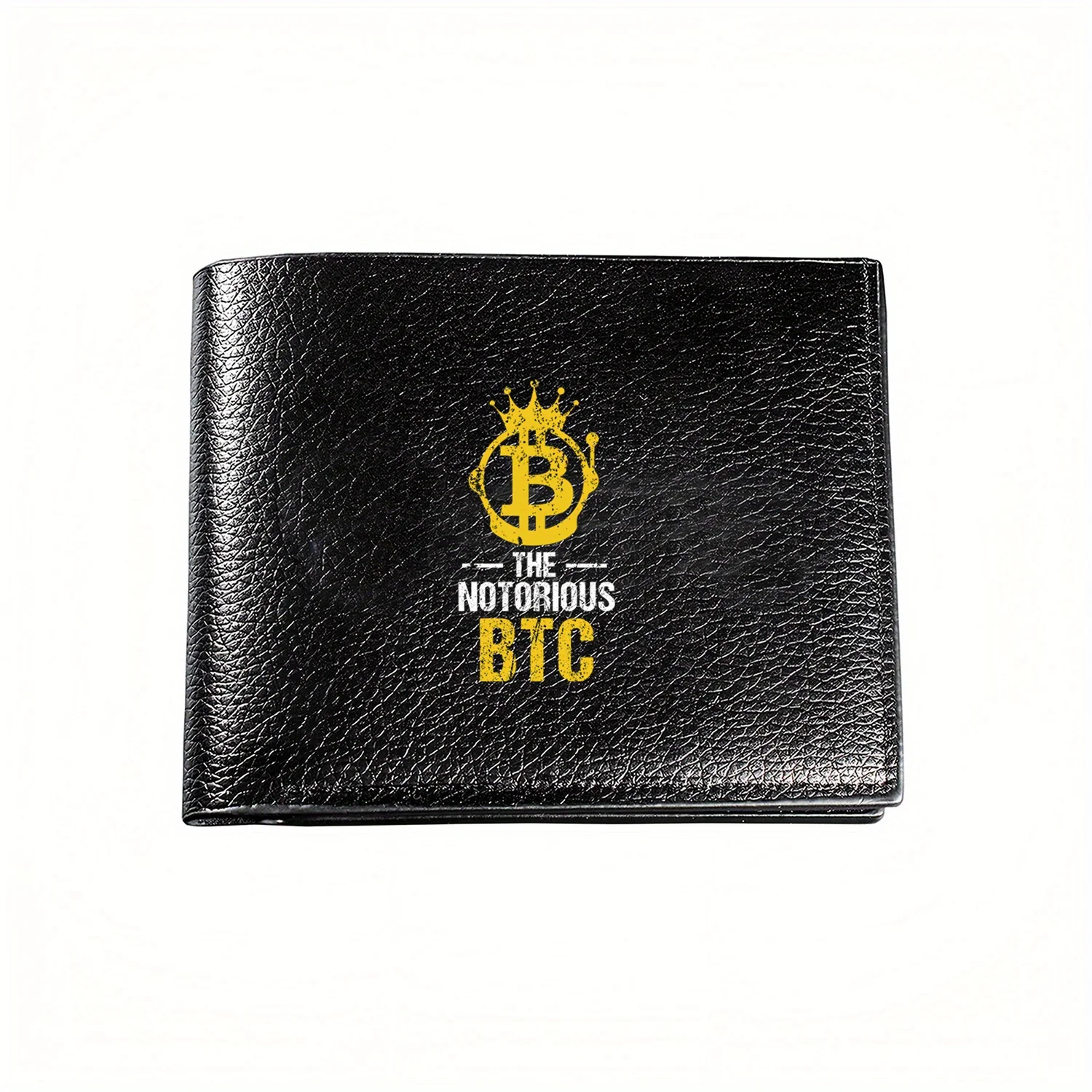 The Notorious BTC Bitcoin King Crown Crypto Wallet Business Mens Casual Elegant Simple Practical Quality Wallet Stylish Printing