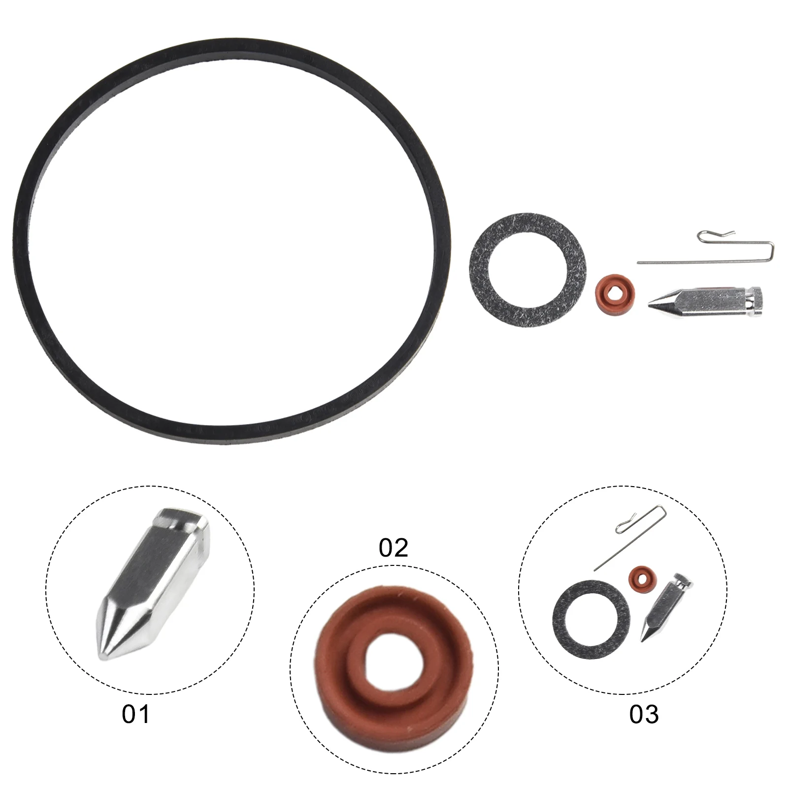 Carburetor Repair Kit For For Tecumseh 631021 Replacement Includes 5 Float Valve Kit Bowl Gasket Needle & Seat