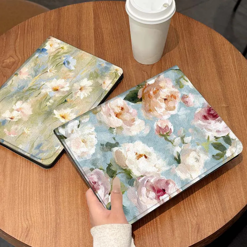 Art paint flowers rabbit For Samsung Galaxy Tab A A7 A8 A9 A11 S6 S11 10.1 10.4 10.5 Inch Lite Plus Cover Tablet Case