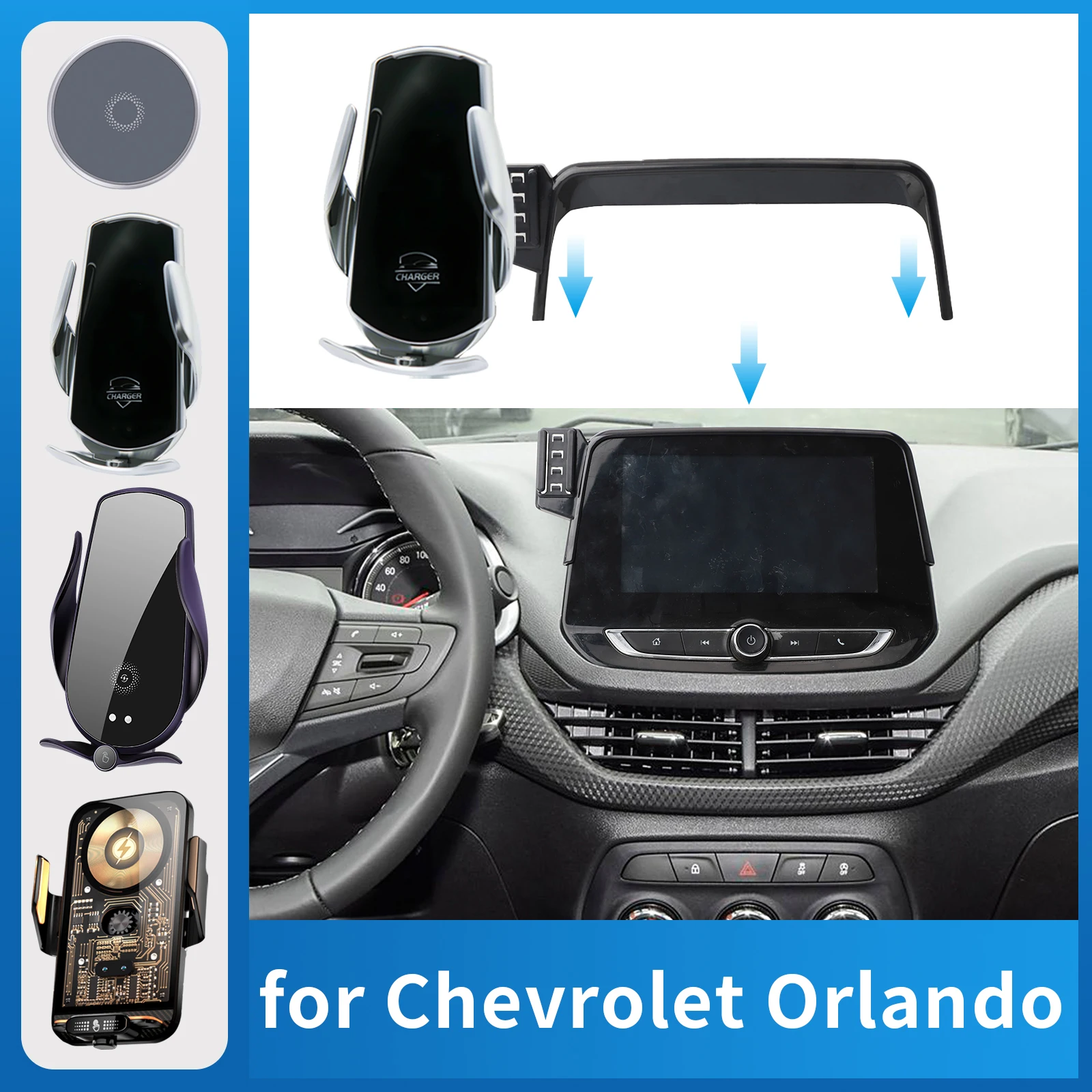 

Car Phone Holder for Chevrolet Orlando 2018 2019 2020 2021 2022 (8.0inch） Charging GPS Bracket Navigation Stand Auto Accessories