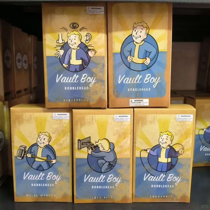 Anime Bobblehead Cute Vault Boy Full Set Action Figure Toys Collection Model Doll Desktop Ornament Display Boy Gifts