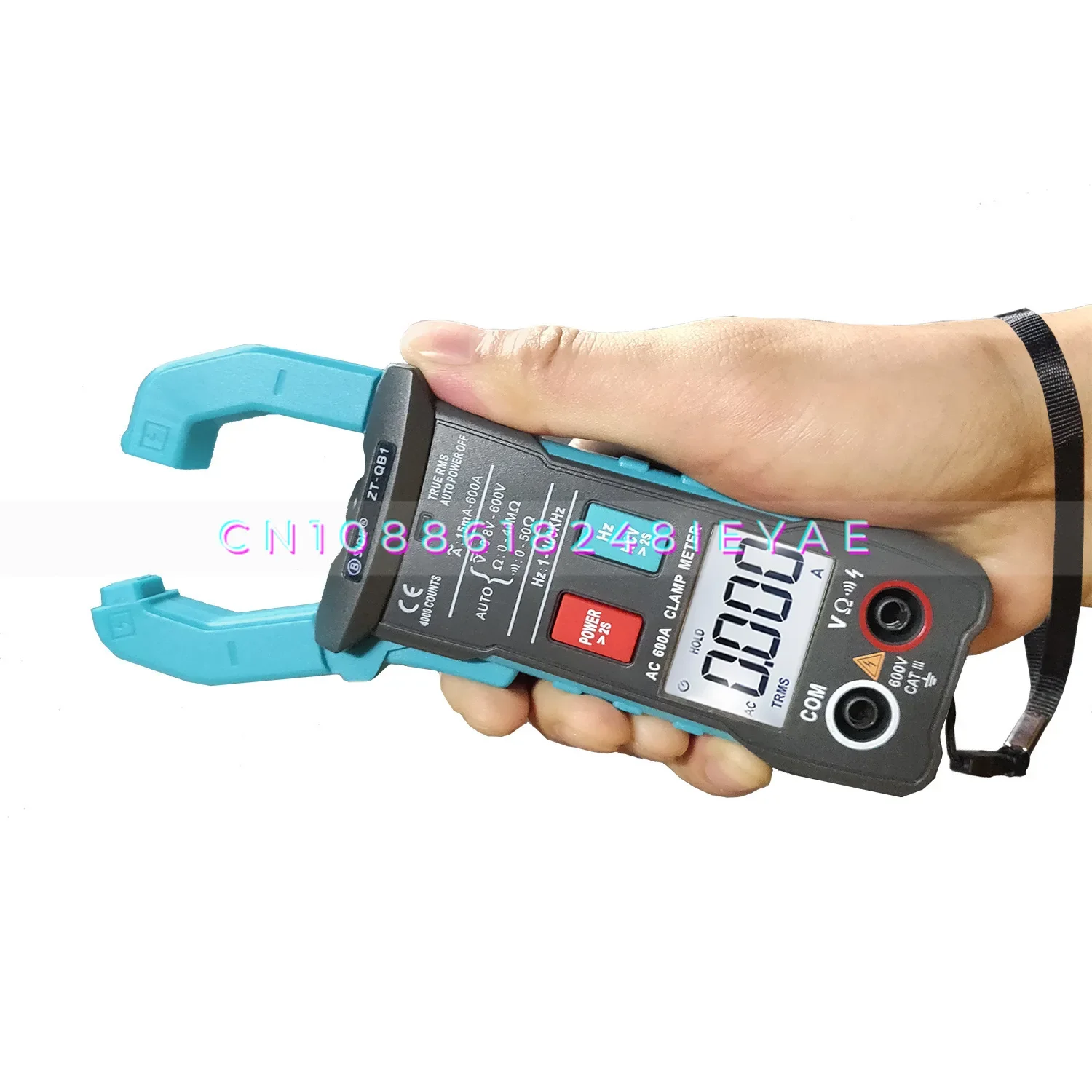 حقيقي ZT-QB1 الرقمية الذكية المضادة للحرق المشبك مقياس التيار الكهربائي المتعدد المقاومة تردد NCV اختبار