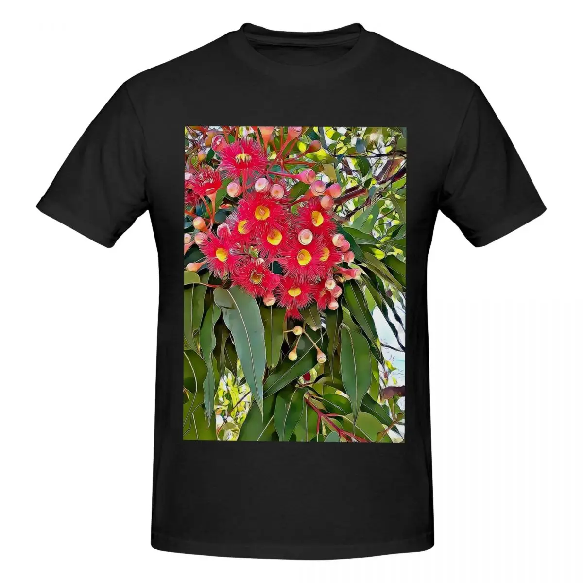 

Gum Blossoms Australia Men T-Shirt Funny Oversized T Shirts Men's Round Neck Cotton Tees Short Summer Male