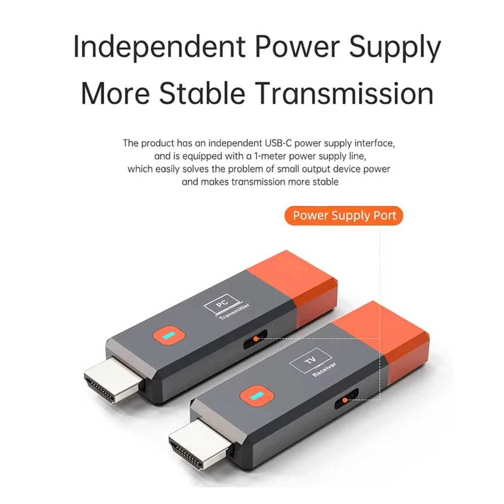 50M Wireless HDMI 1080P  Transmitter Receiver  Image Video Transceiver Extender Kit for Laptop TV Projector Monitor