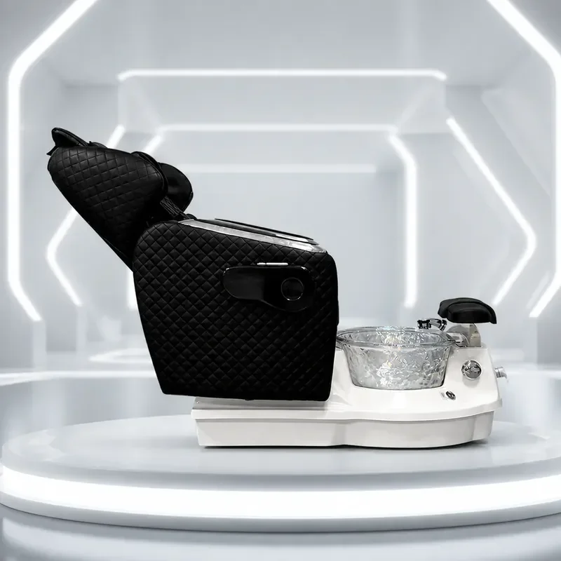Electric Massage Manicure Pedicure Chair Beauty SPA Foot Care Sofa with Cross Mirror for Eyelash Soaking and Nail Art
