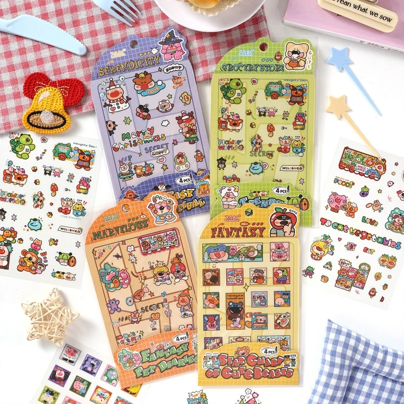 30pack/lot Kawaii Animal Stickers Cute Scrapbooking DIY Diary Decorative Stationery Sticker Album Stick Label