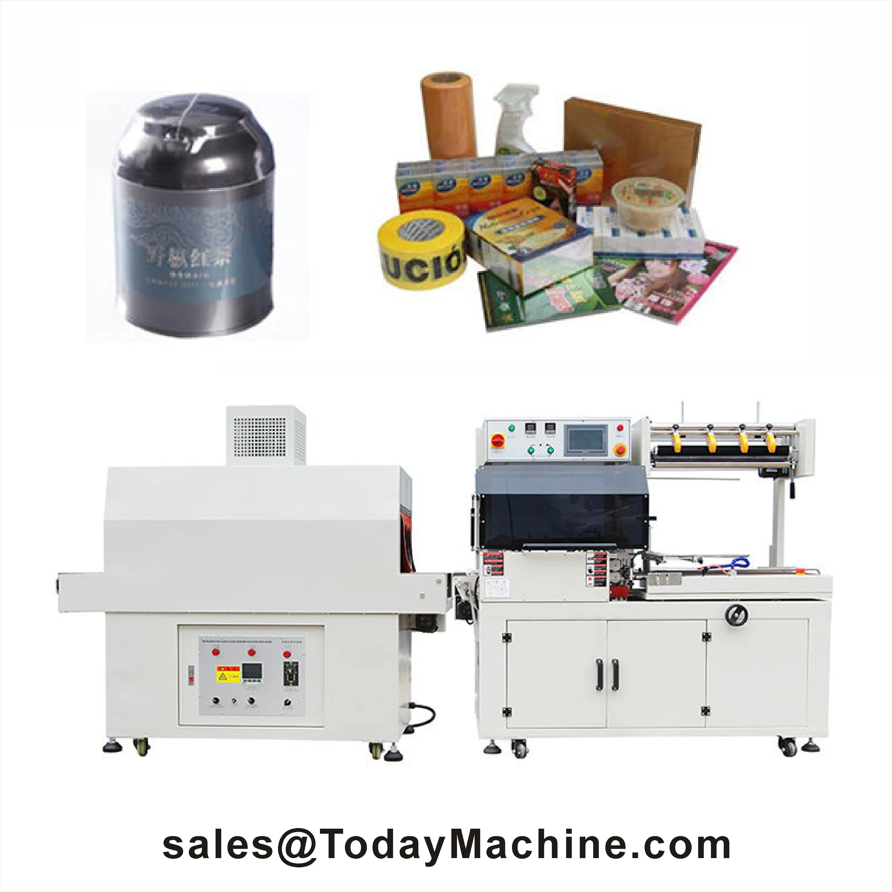 L Bar Sealer Side Sealing Heat Tunnel L Bar Pof/Pvc Shrink Film Packaging Machine for Carton Box Cosmetic