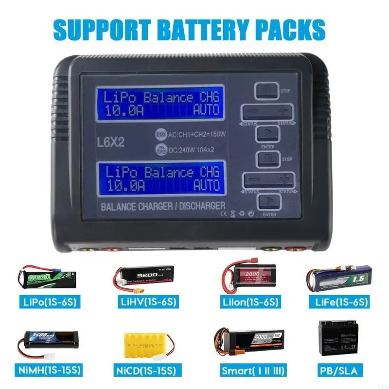 

L6X2 C240 Double Channel 240W Remote Control Battery for LiHV NiMH Y3ND