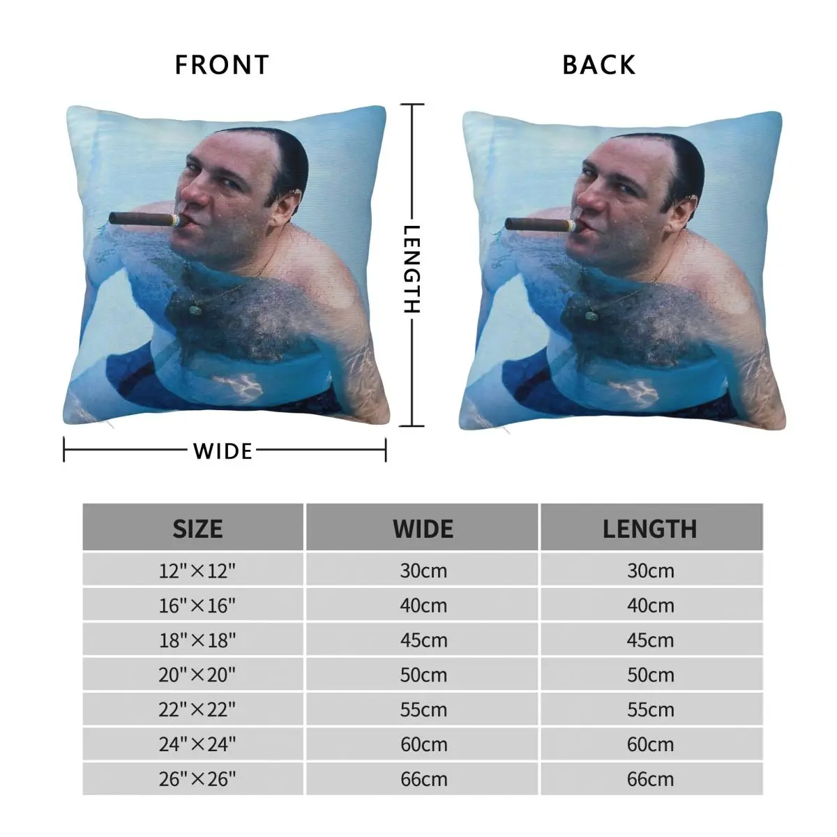 Tony Soprano James Gandalfini Square Pillowcase Polyester Linen Velvet Creative Decor Throw Pillow Case Sofa Cushion Cover 45x45