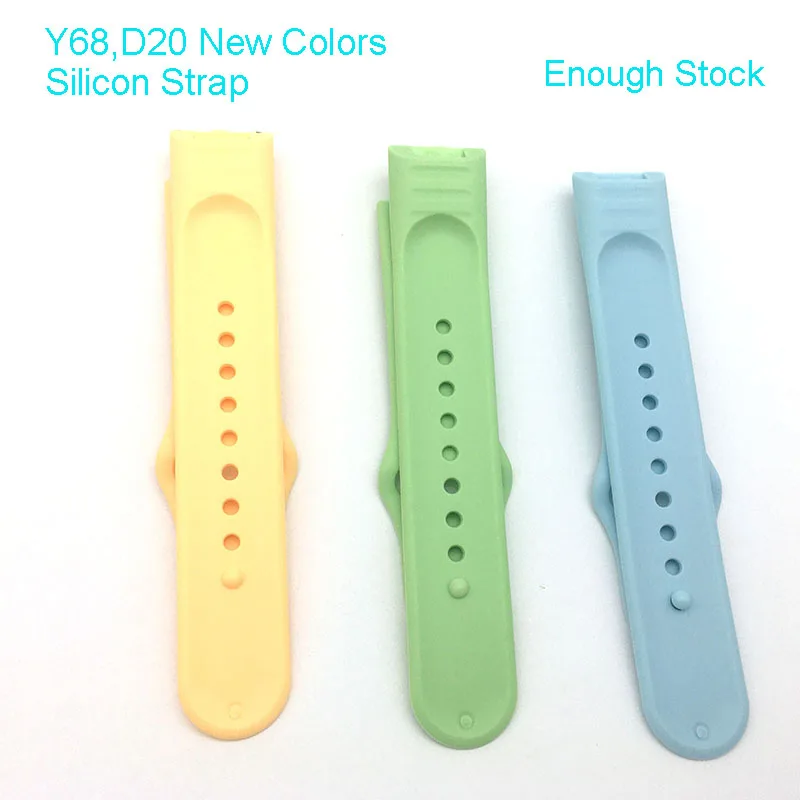 ร้อนขาย D20 Y68สมาร์ทวอท์ชแถบสีสันต่ำราคาสร้อยข้อมือซิลิโคนเข็มขัดสายรัดใหม่8สี