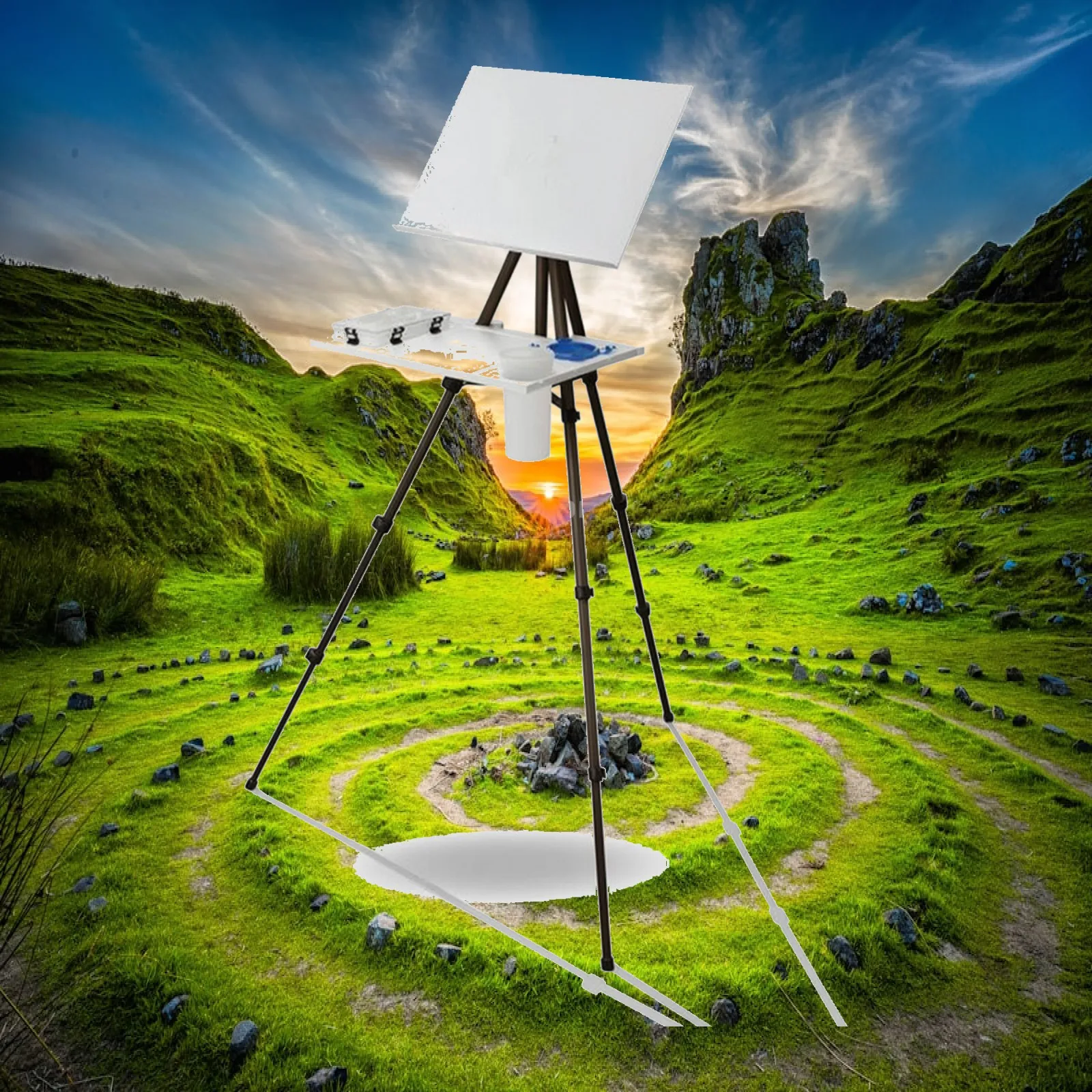 foldable-easel-with-tray-lightweight-portable-painting-easel-compact-drawing