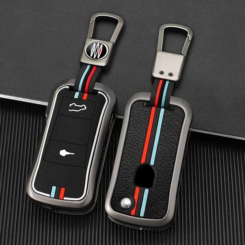 Funda de llave de coche de aleación de Zinc, 2 y 3 botones, bolsa para Porsche Cayenne GTS Panamera Carrera GT3, accesorios para llavero Interior de coche