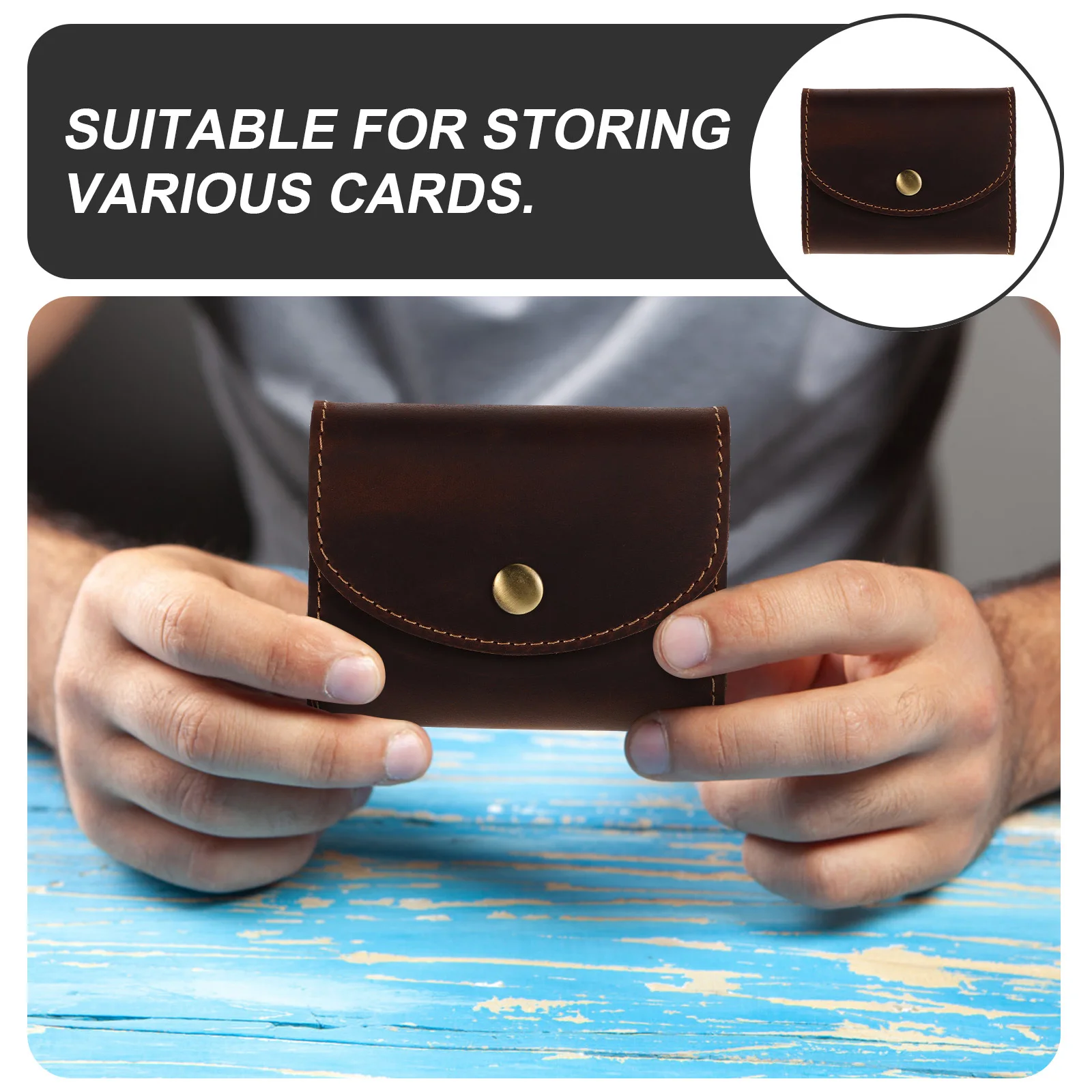 Men's Cowhide Accordion Card Holder with Multiple Slots Large Capacity Credit Card Case for Daily Use Travel Organizer