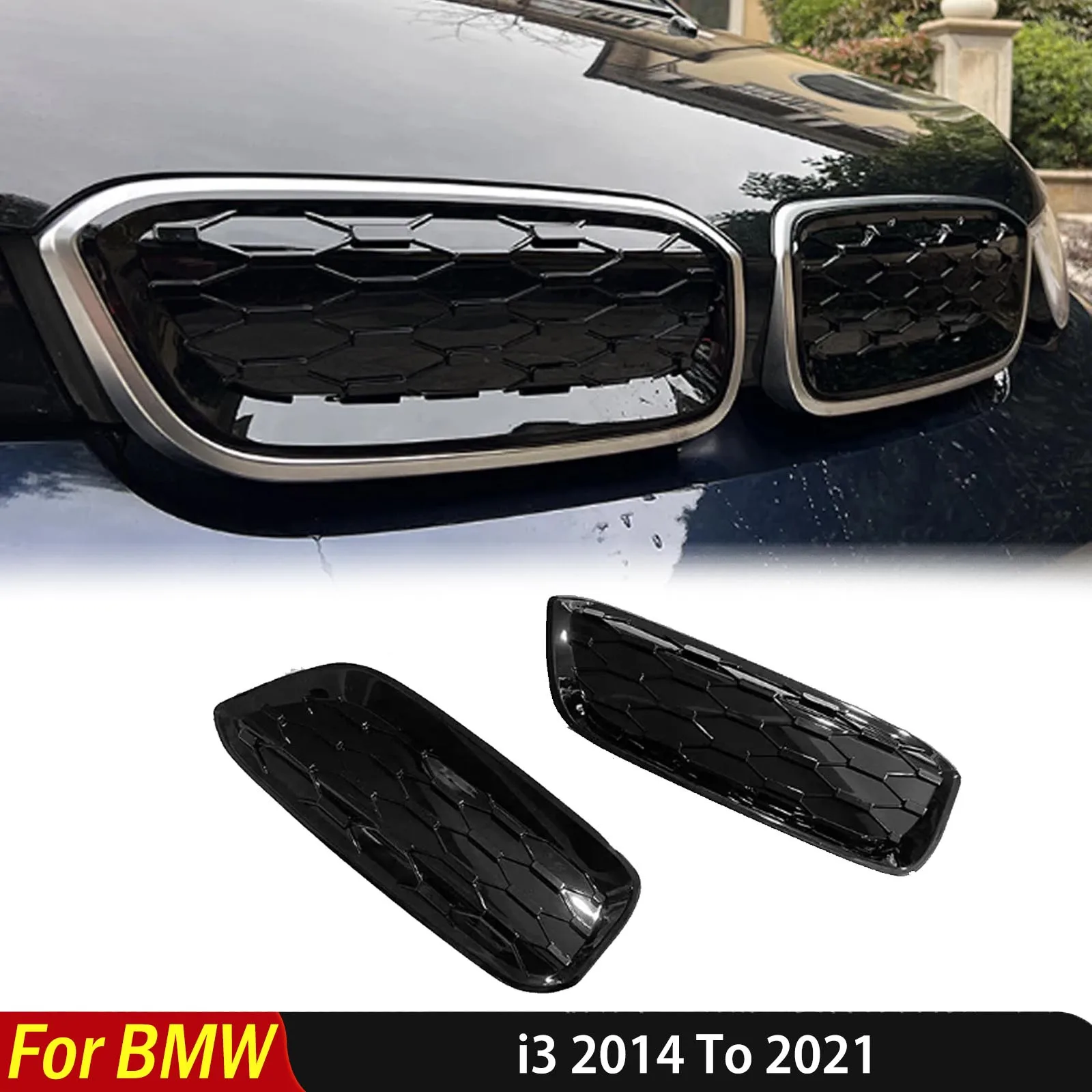 

Для BMW i3 2014-2021 автомобильная передняя решетка для почек, наклейка, крышка из АБС-пластика, передний бампер, гоночная решетка, внешние автоаксессуары