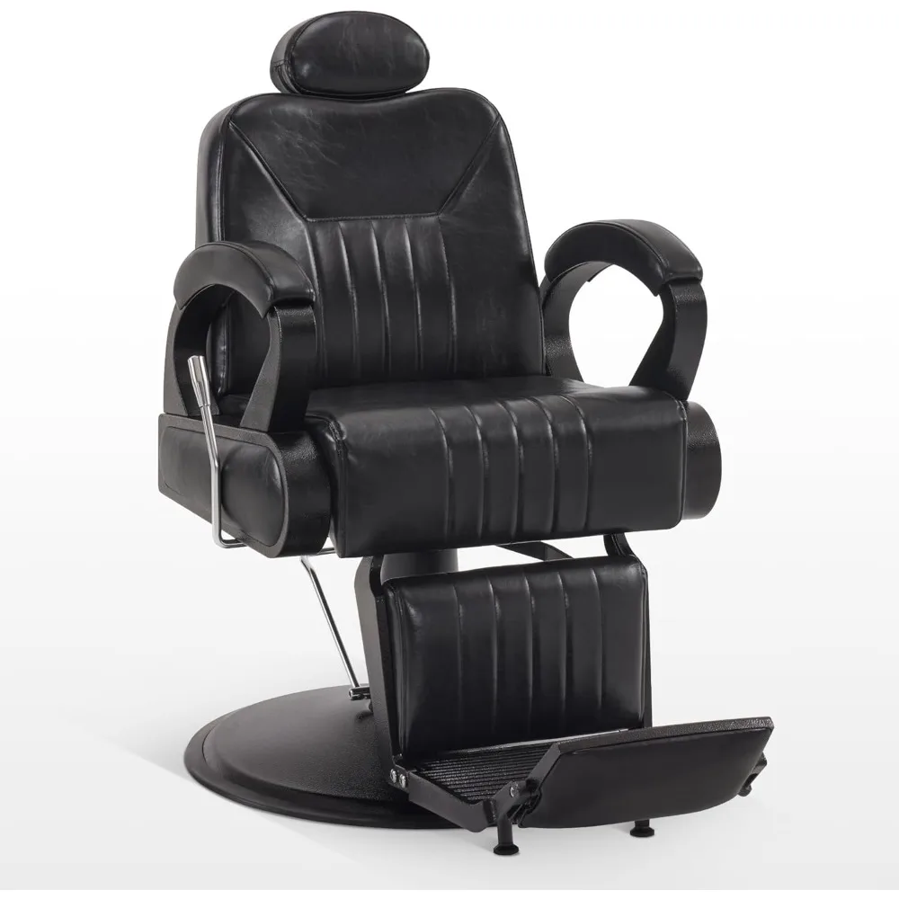 Barber Chairs All Purpose Barber Chair with Heavy Duty Pump Adjustable Swivel Hair Styling Salon Chair