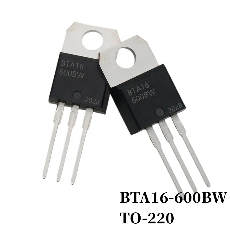 5~500Pcs BTA16-600B BTA16-600BW BTA16-600C BTA16-600CW BTA16-600SW BTA16-600TW Thyristor TO-220 16A/600V DIP Triac Large Chip