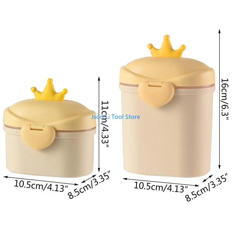 Y08D Hộp lưu trữ thực phẩm bé động BPA Công thức miễn phí Bộ phân phối hoạt hình Hộp sữa bột trẻ sơ sinh