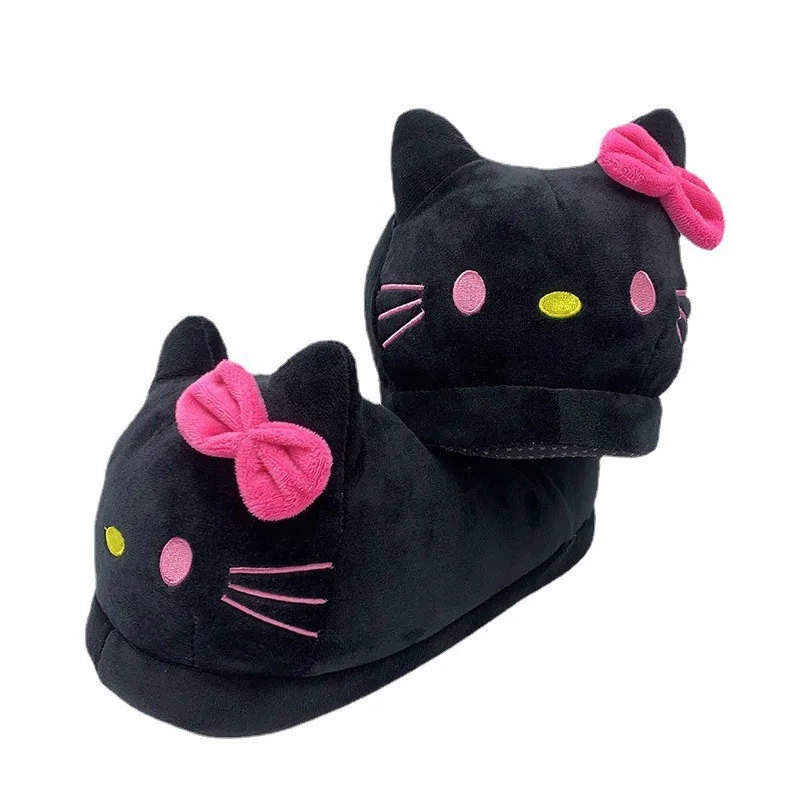 

Hello Kittys Girls Cotton Slippers Velvet Autumn Winter New Keep Warm Kawaii Cartoon Boy Girl Couple Home Cotton Shoes