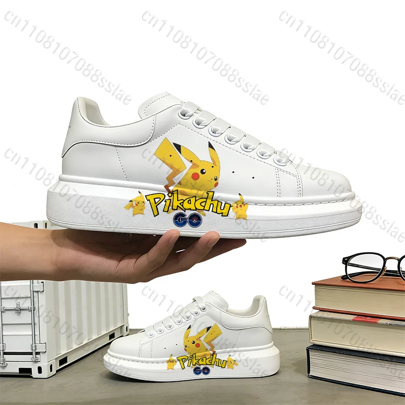 

Pokémon Pikachu Youth Student Adult Comfortable Men Women Lace Up Solid Color Non-slip Soft Sole Sports Shoes Gift