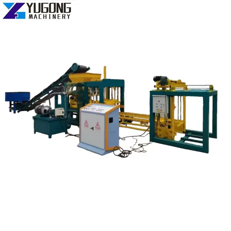 YG Low Cost Fly Ash Bricks Making Machine QT4-15 Vibrating Automatic Interlock Concrete Poland Brick Making Machine for Sale