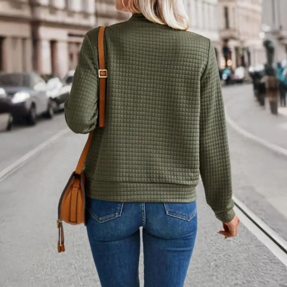 

Весенне-осенняя женская куртка, однотонное свободное пальто с круглым вырезом и застежкой-молнией, короткое тепловое короткое эластичное пальто с длинными рукавами и манжетами