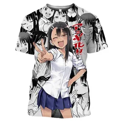 Anime Nagatoro 3D Stampato T Shirt Uomo Donna Giappone Mangas Non Giocattolo con Me Harajuku Camicia Hentai Ragazze Sexy Tees Top