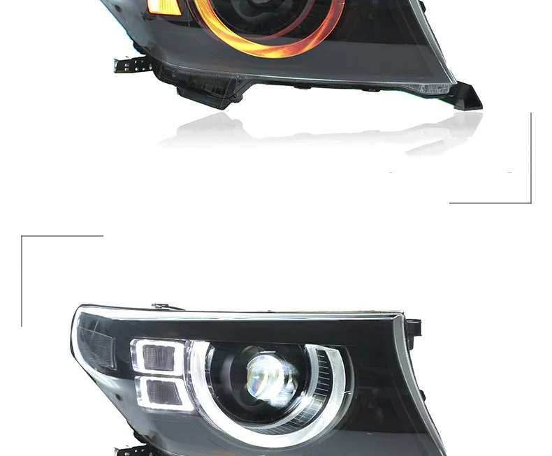 for 07-15 Toyota Land Cruiser Headlamp Assembly, Land Cruiser Retrofit, Defender Daytime Running Light, Laser Lens