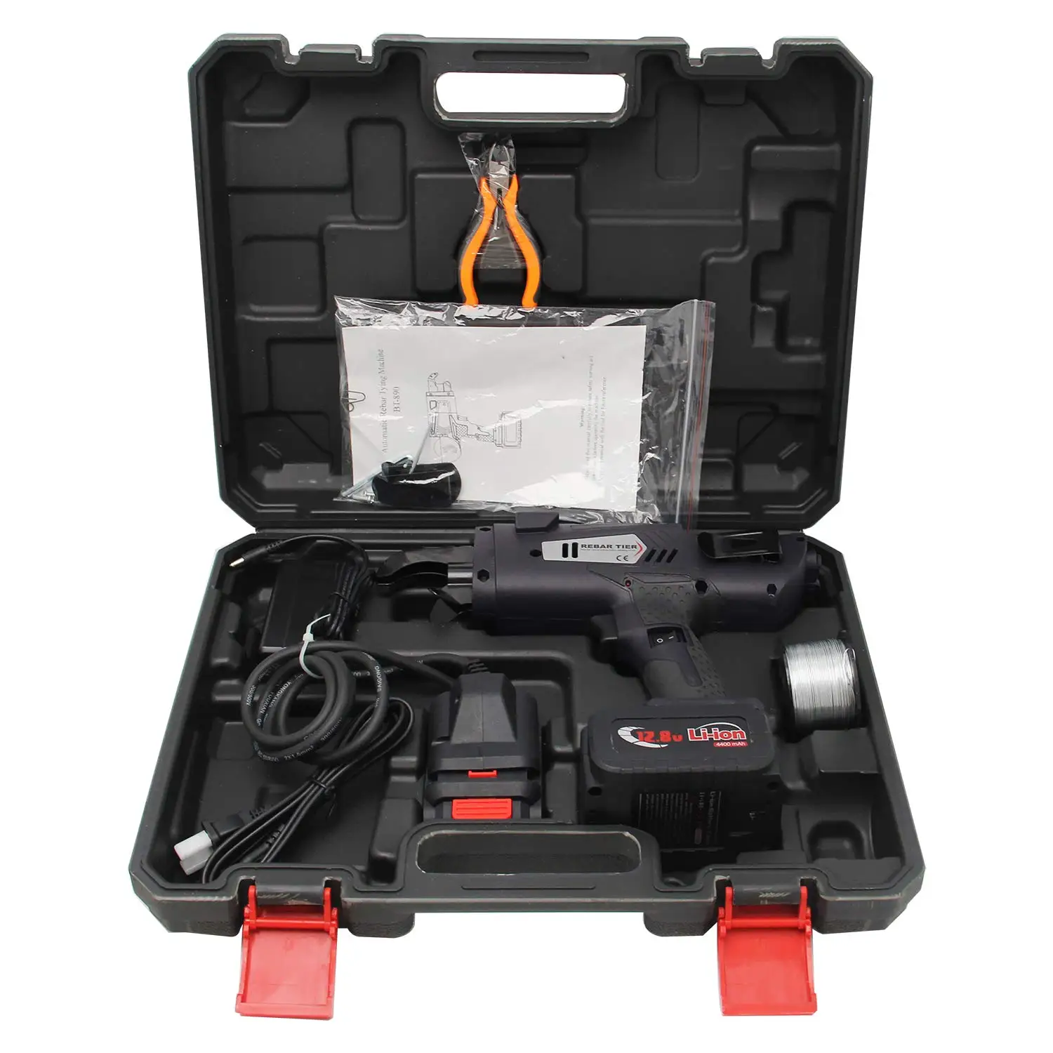 UNDEROOF-Rechargeable Handheld Steel Bar Rod Tying Gun, Automatic Rebar Tying Machine, 8-34mm, 0.3-1.34\